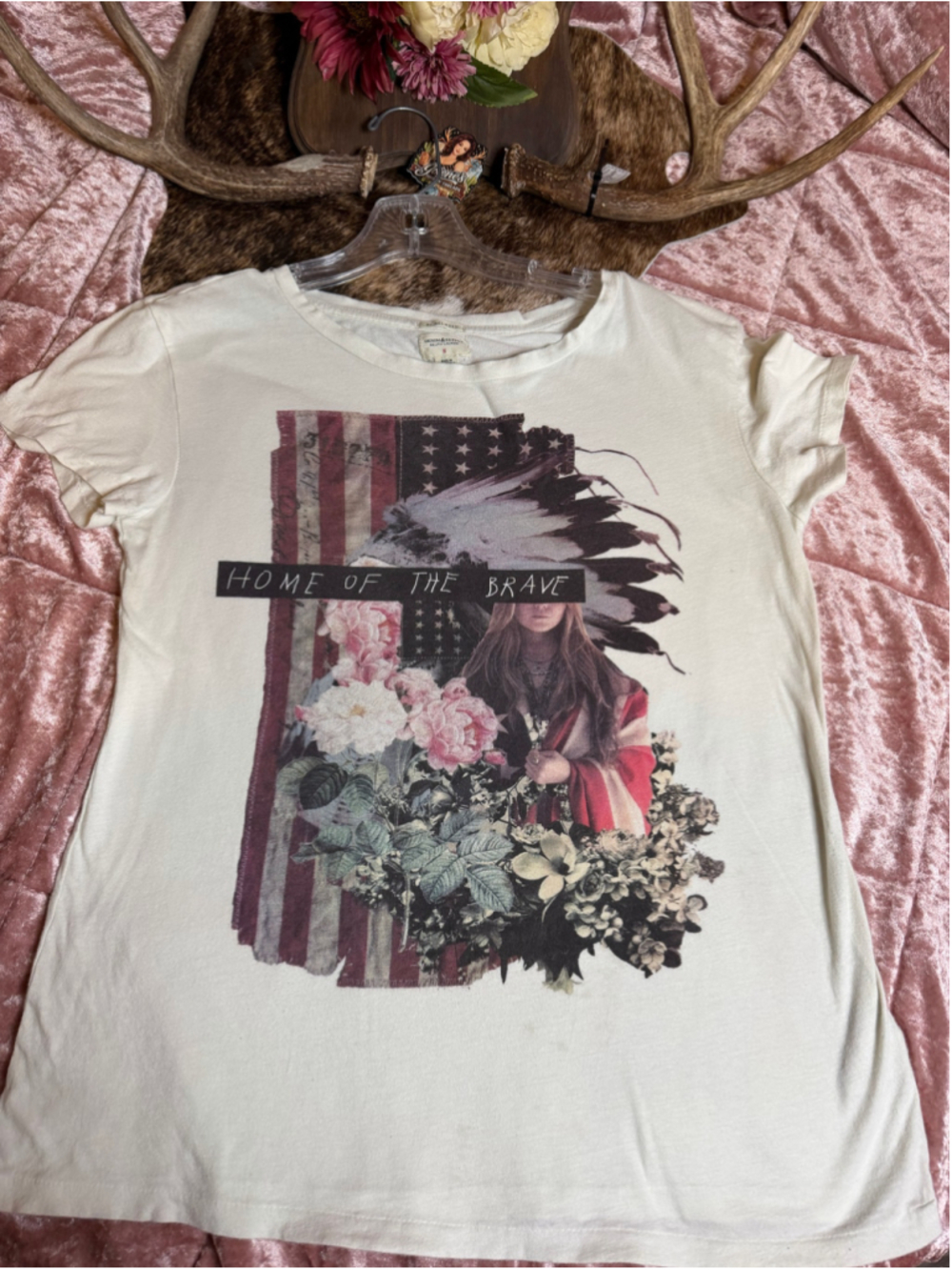Denim & Supply Ralph Lauren Home of the Brave Graphic Tee Size Small